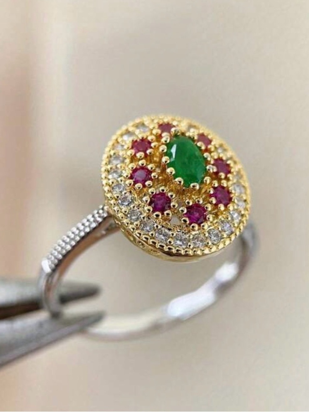Vintage baho multicolor ring - Picture 5 of 5